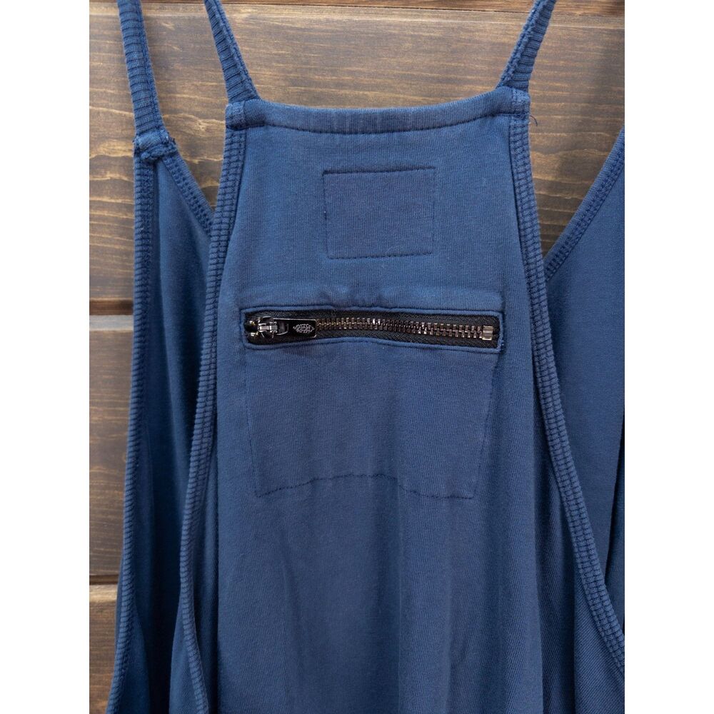 Free People Movement Hot Shot Onesie Navy Sleeveless Romper Size Large Jumpsuit - Picture 7 of 9